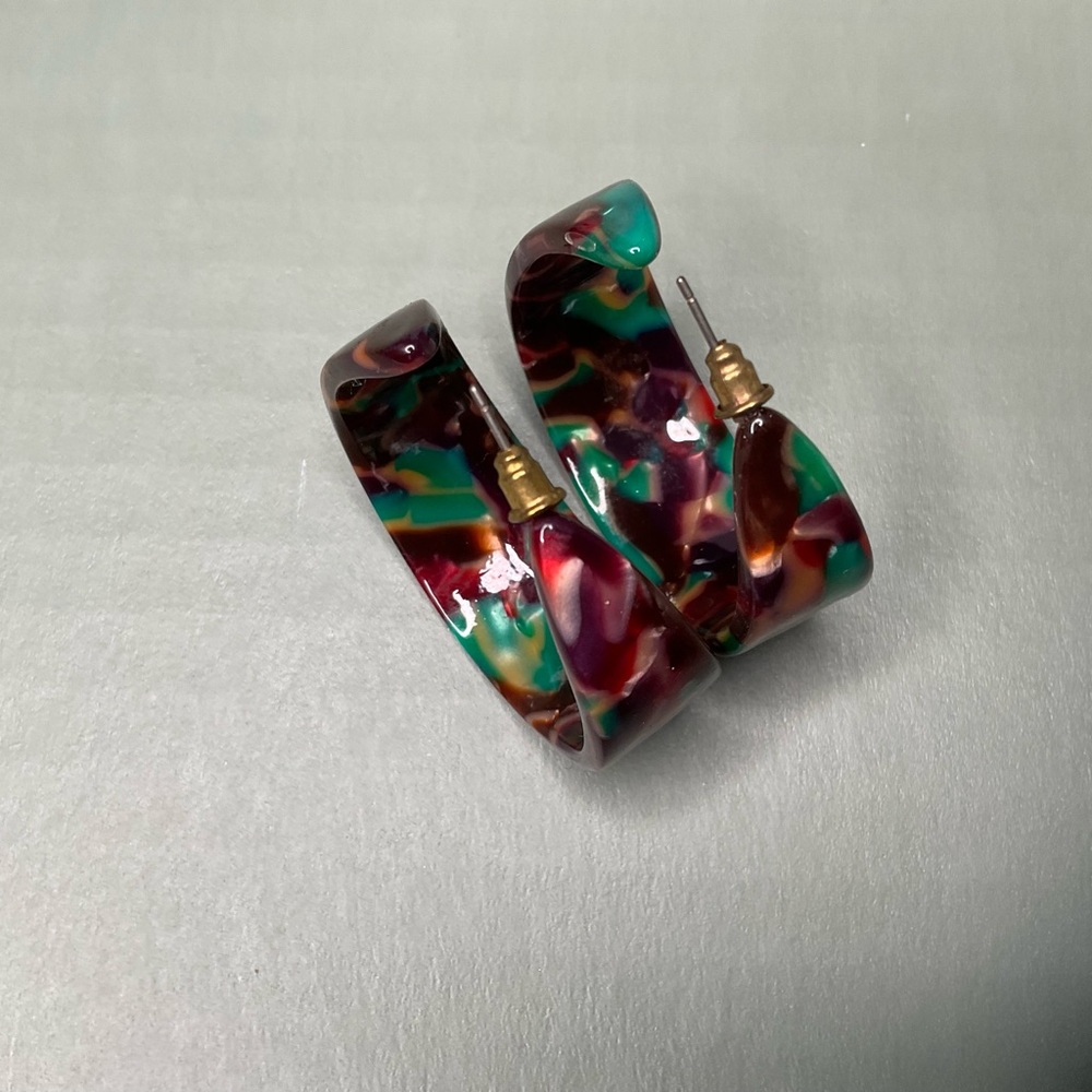 Hoop style chunky earrings